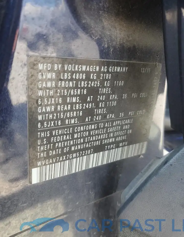 WVGAV7AX7GW572387# 13