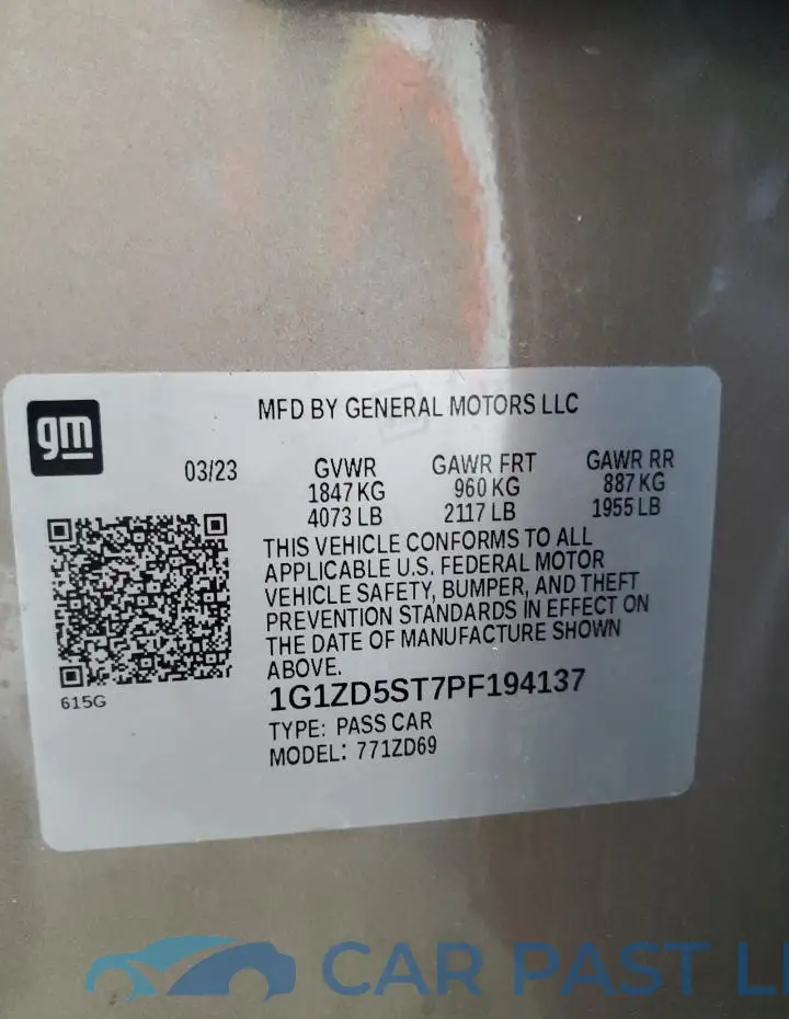 1G1ZD5ST7PF194137# 12