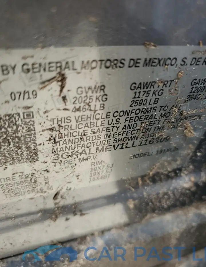 3GKALMEV1LL116309# 13