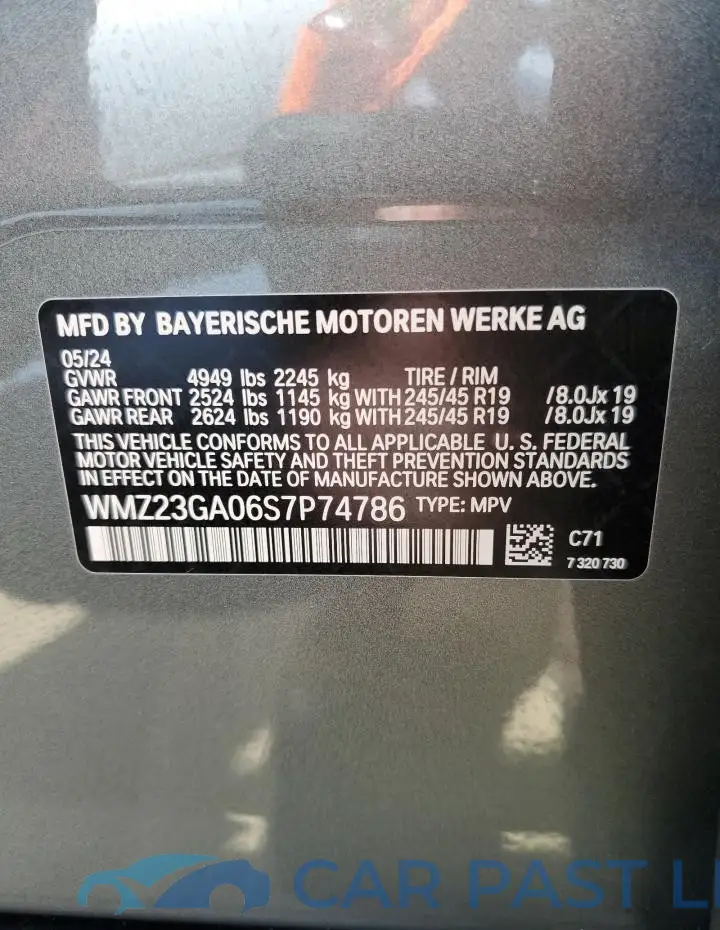 WMZ23GA06S7P74786# 14