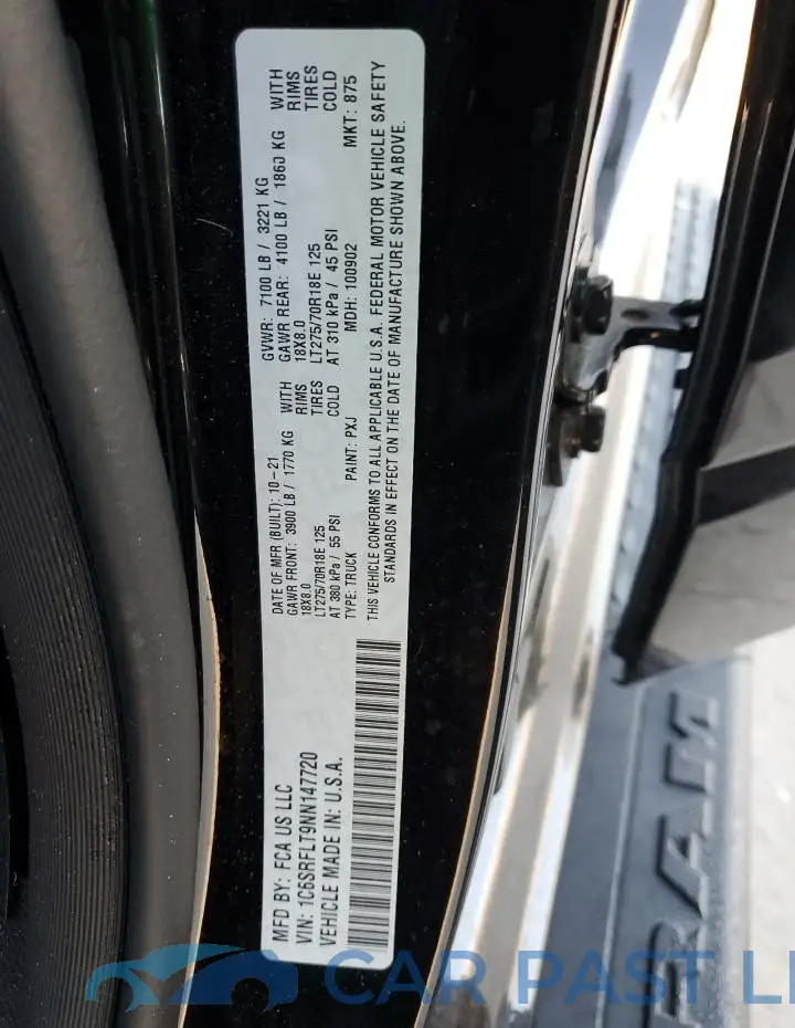 1C6SRFLT9NN147720# 12
