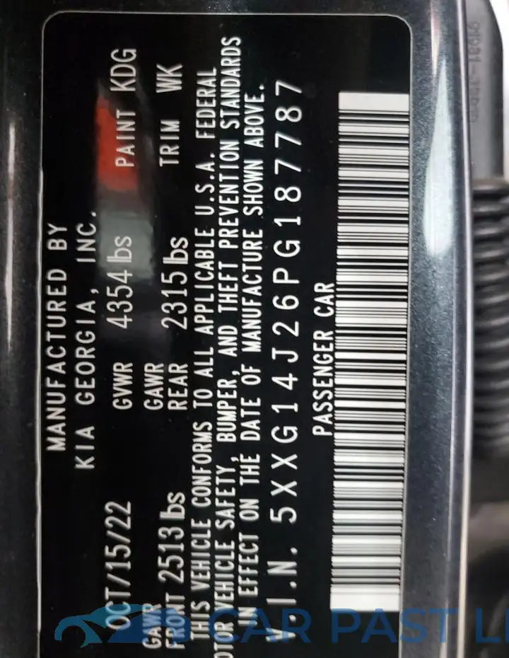 5XXG14J26PG187787# 12