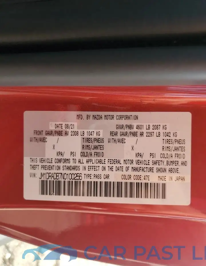 JM1DRADB7N0100256# 14