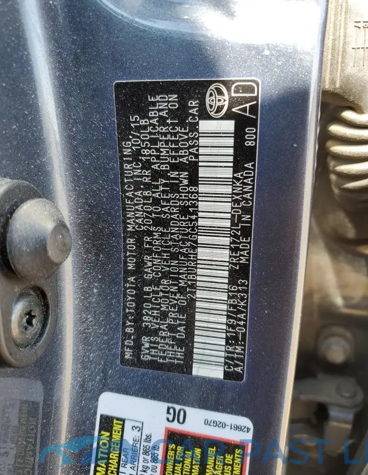 2T1BURHE7GC541368# 12