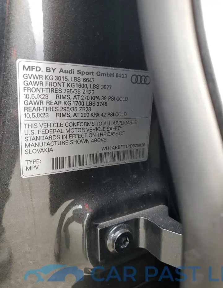 WU1ARBF11PD028028# 14