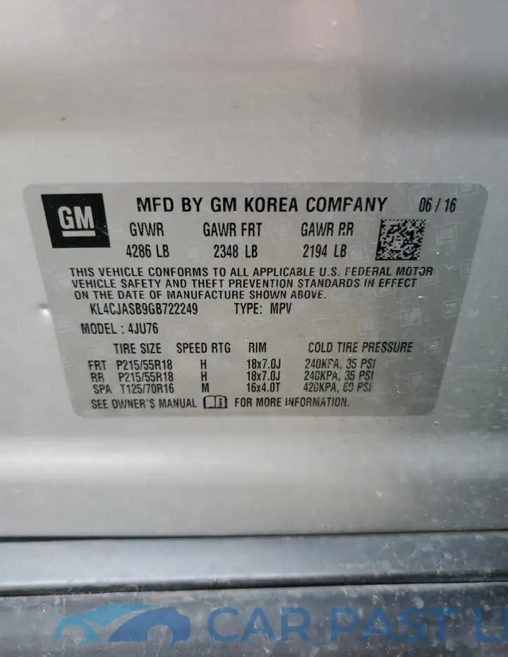 KL4CJASB9GB722249# 13