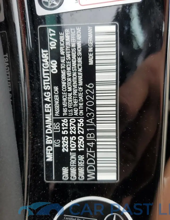WDDZF4JB1JA370226# 12