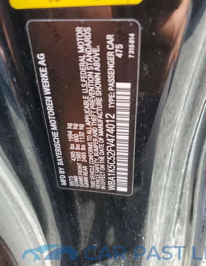 WBA1K5C52FV474012# 13