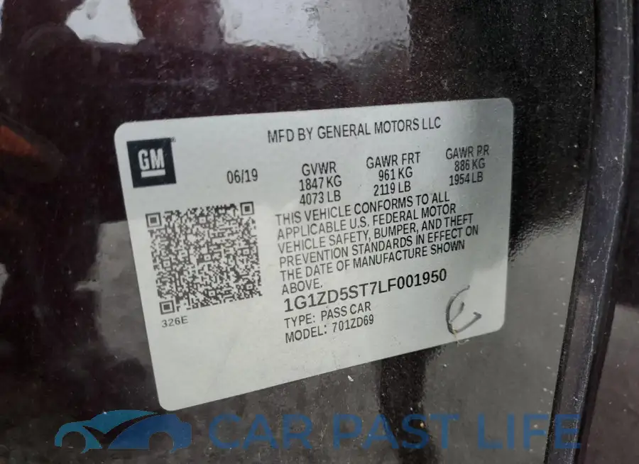 1G1ZD5ST7LF001950# 13