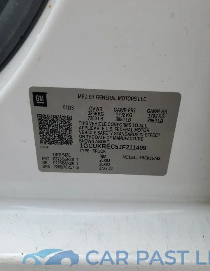 1GCUKREC5JF211499# 12