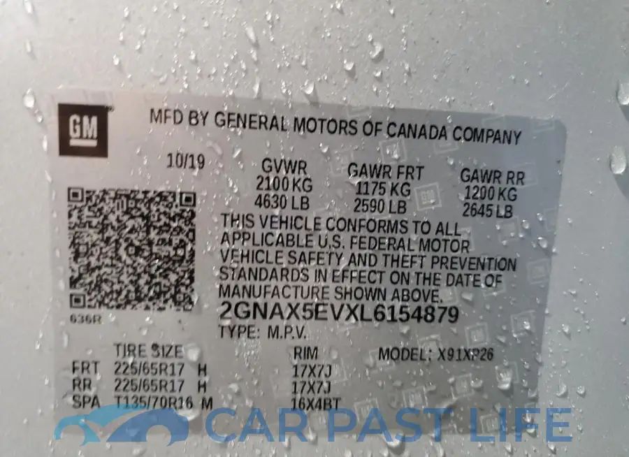 2GNAX5EVXL6154879# 13