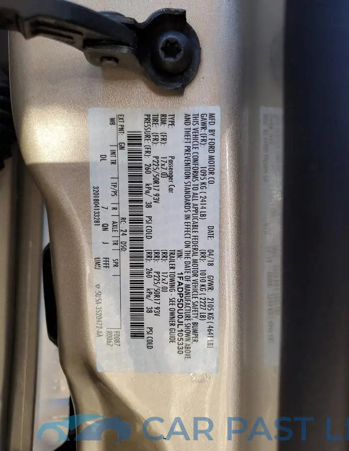 1FADP5DU0JL105330# 14