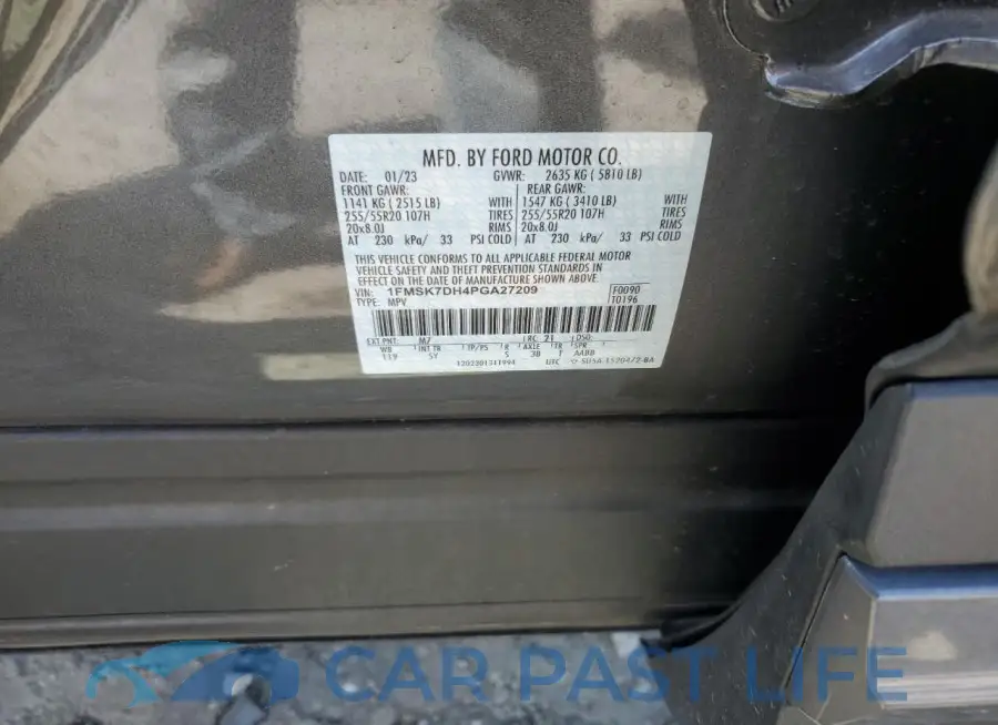 1FMSK7DH4PGA27209# 12