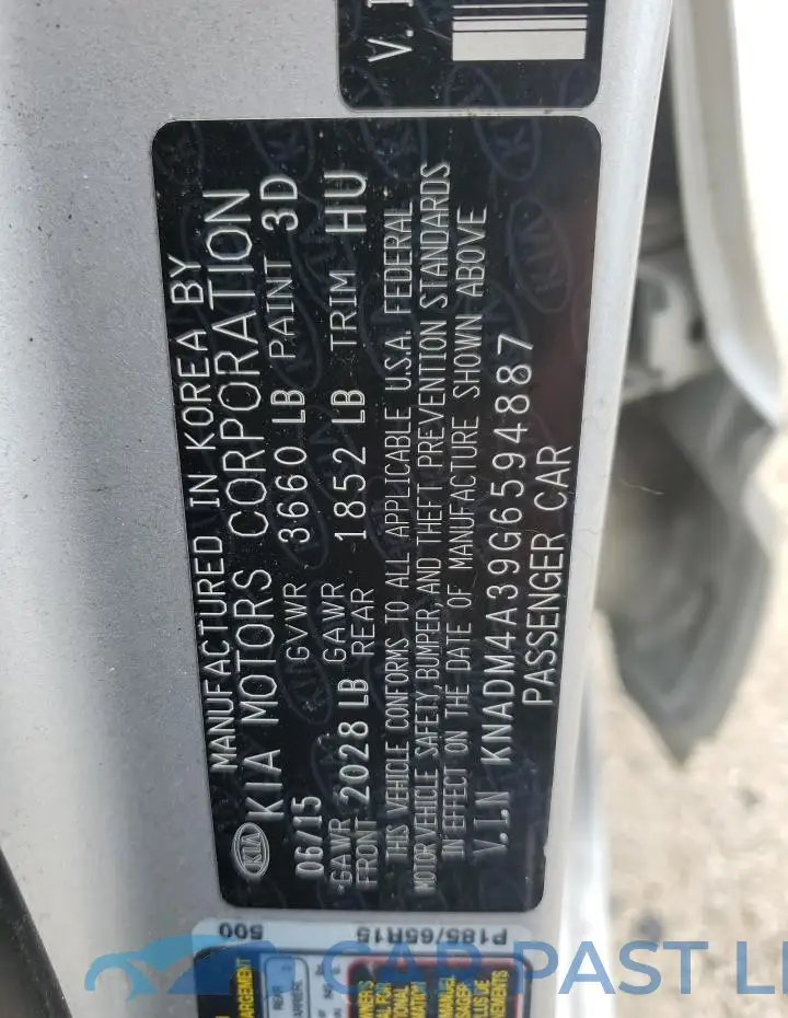 KNADM4A39G6594887# 12