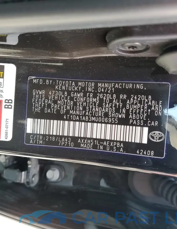 4T1DA1AB3MU006955# 12