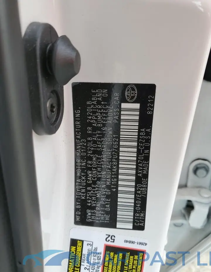4T1G11AK8PU776621# 13