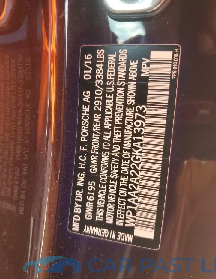 WP1AA2A22GKA13973# 14