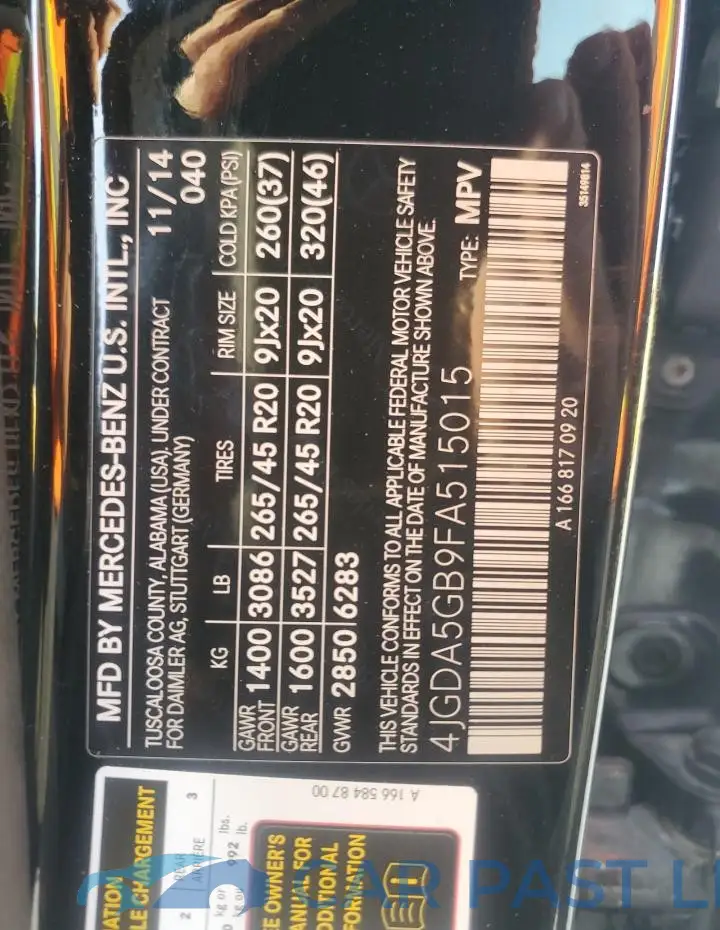4JGDA5GB9FA515015# 13