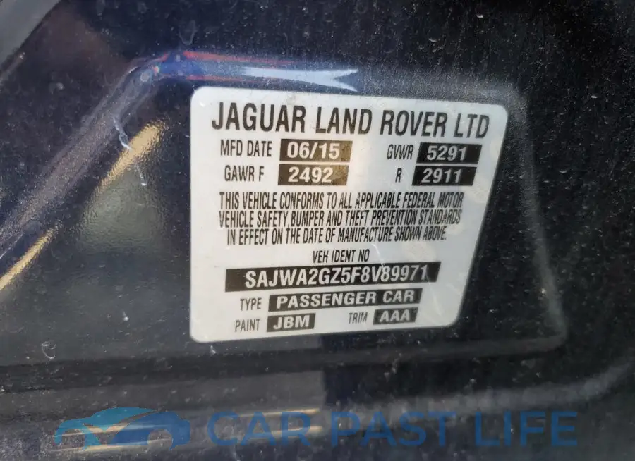 SAJWA2GZ5F8V89971# 12