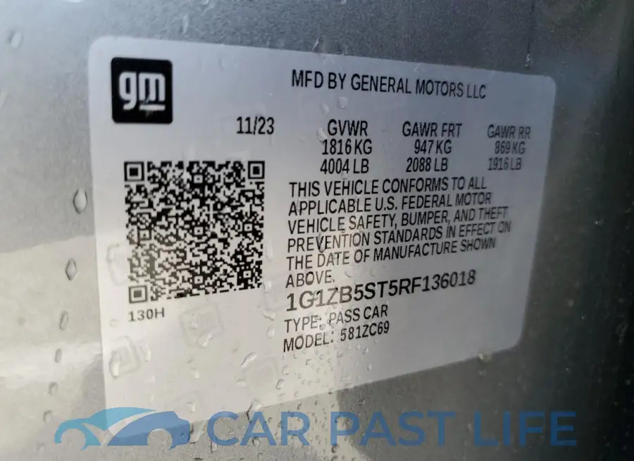 1G1ZB5ST5RF136018# 12