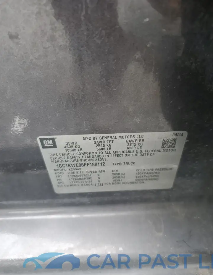 1GC1KWE88FF188112# 12