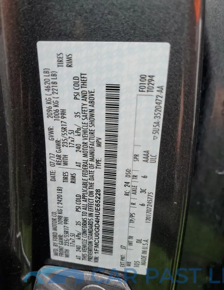 1FMCU0GD4HUE65228# 13