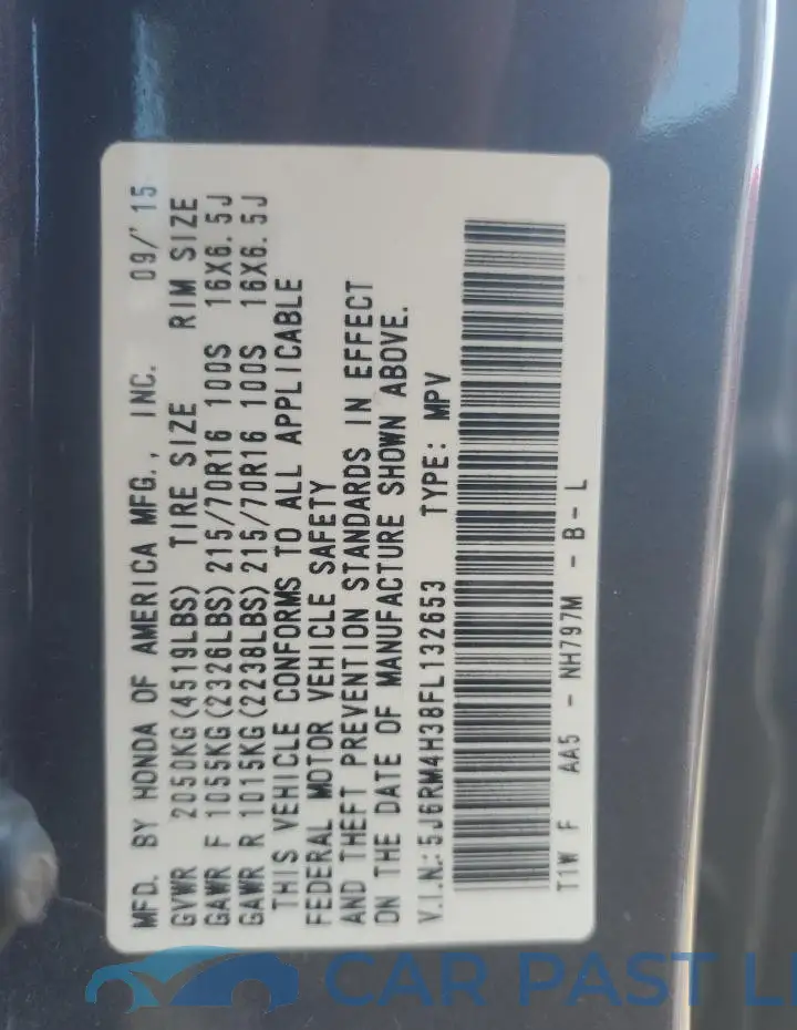 5J6RM4H38FL132653# 13