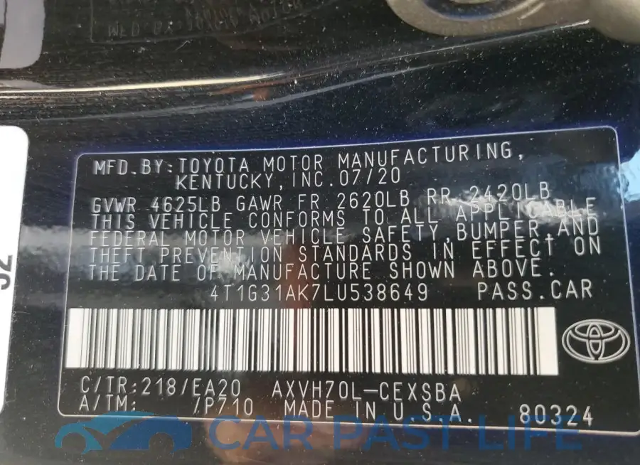 4T1G31AK7LU538649# 12
