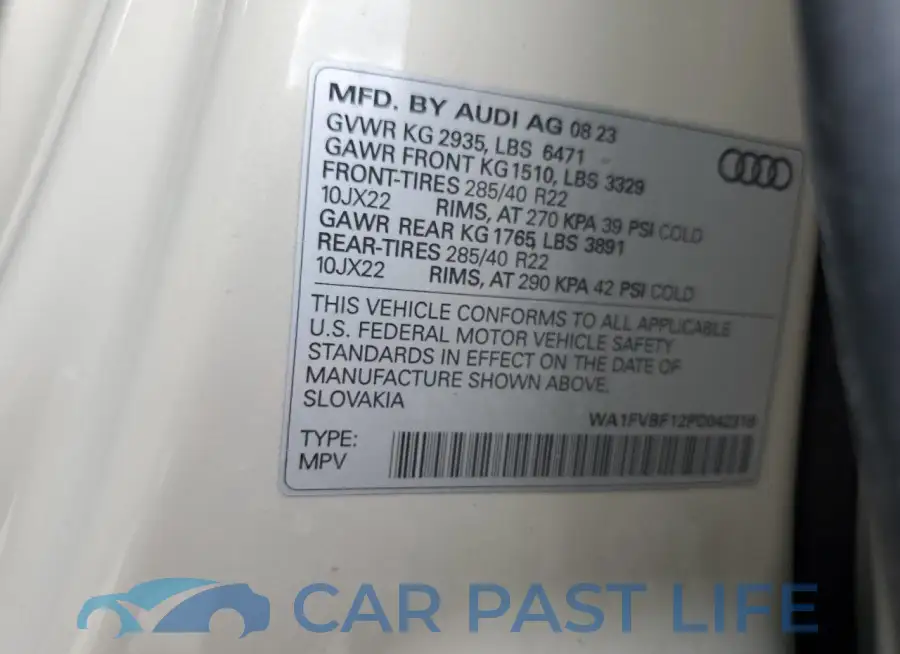 WA1FVBF12PD042318# 13