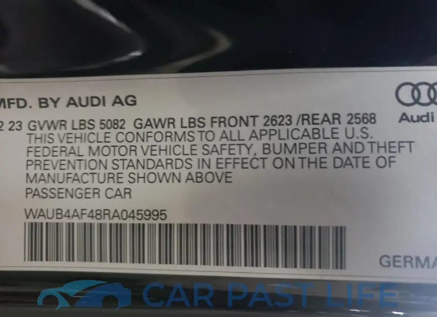 WAUB4AF48RA045995# 12