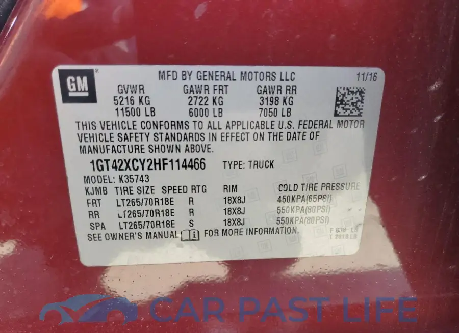 1GT42XCY2HF114466# 12