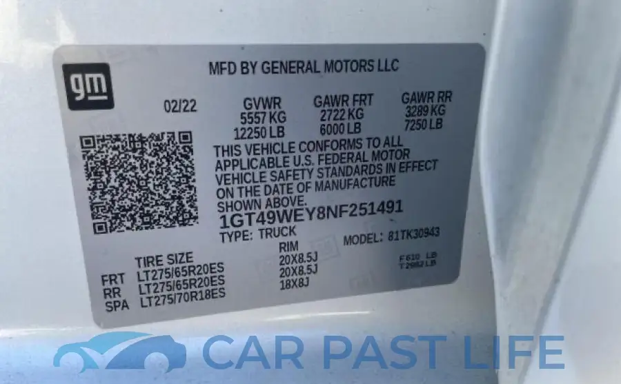 1GT49WEY8NF251491# 10