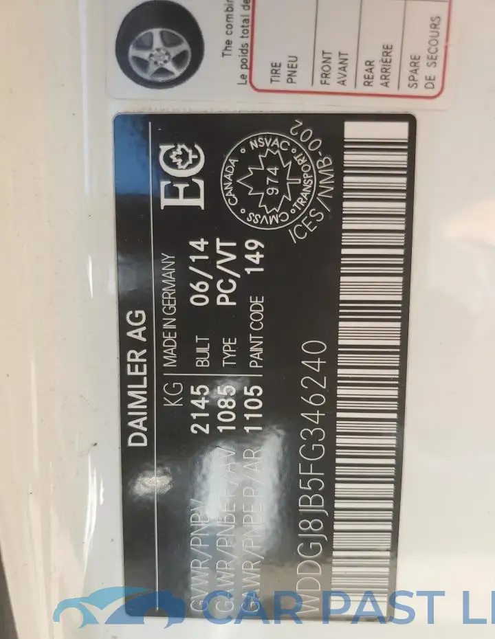 WDDGJ8JB5FG346240# 12