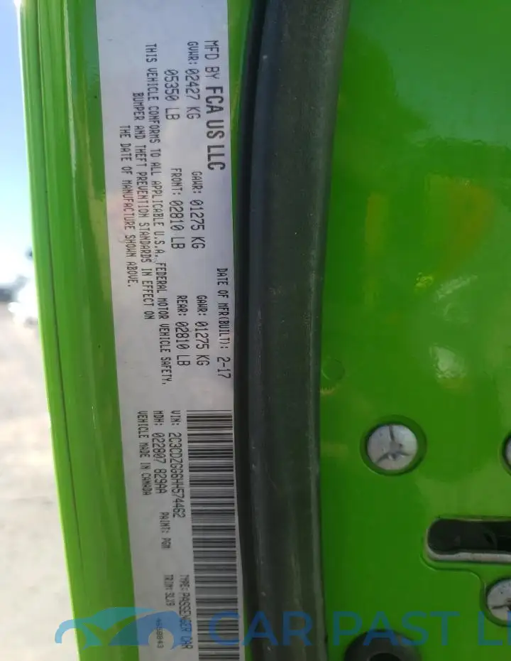2C3CDZGG6HH574462# 13