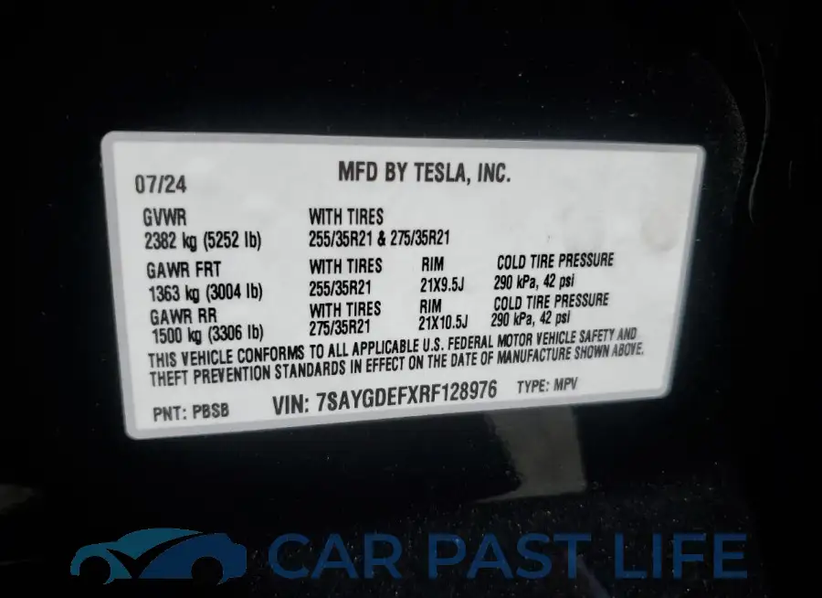 7SAYGDEFXRF128976# 12