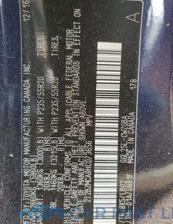 2T2BZMCA8HC073656# 14