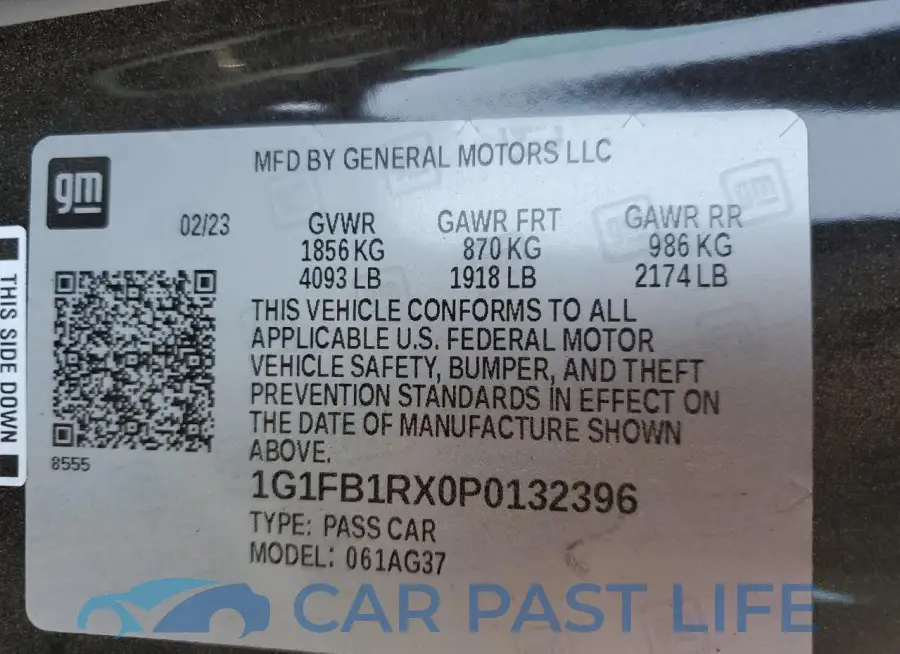 1G1FB1RX0P0132396# 12