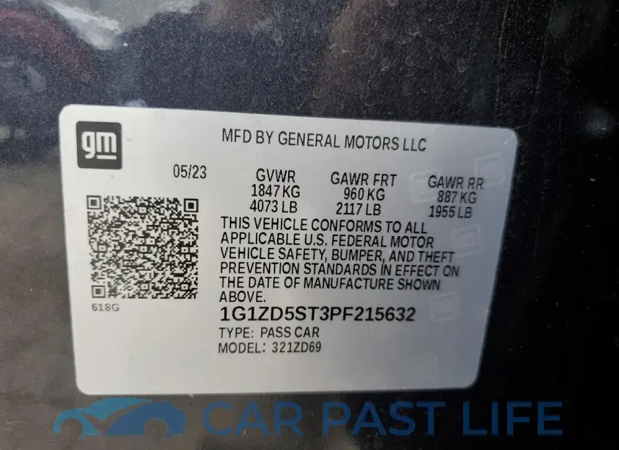 1G1ZD5ST3PF215632# 13