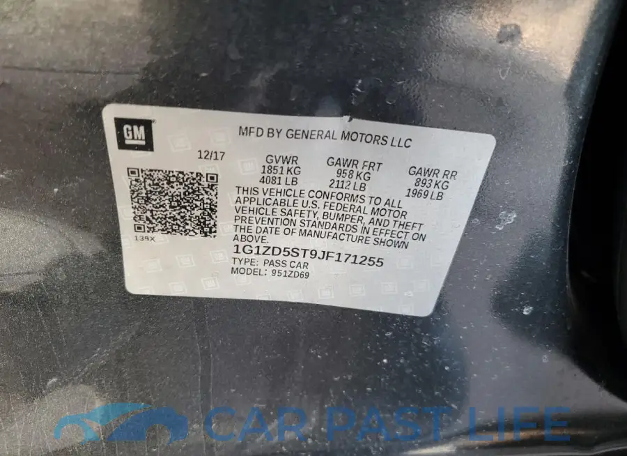 1G1ZD5ST9JF171255# 12