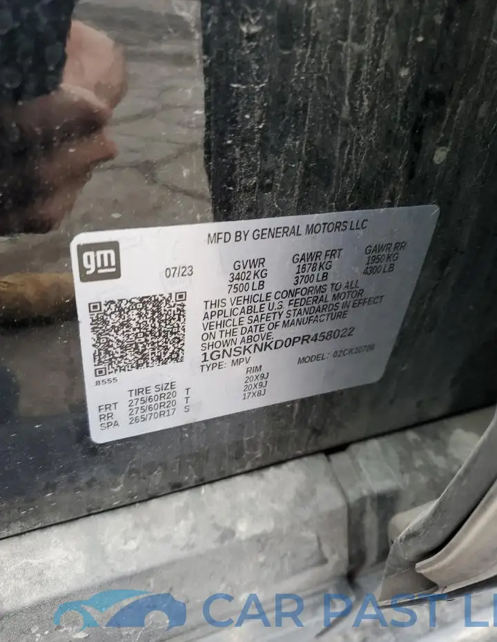 1GNSKNKD0PR458022# 12