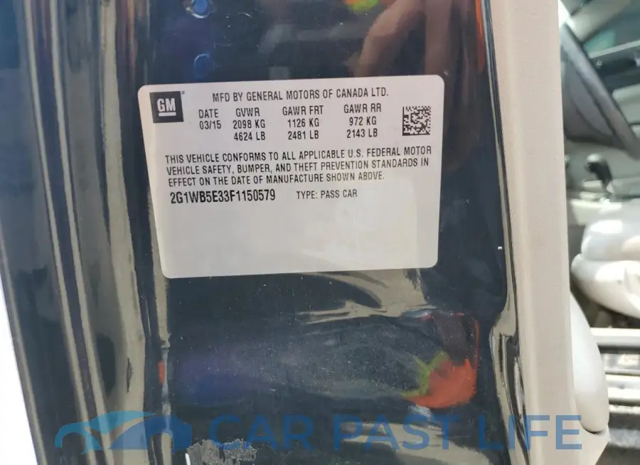 2G1WB5E33F1150579# 12