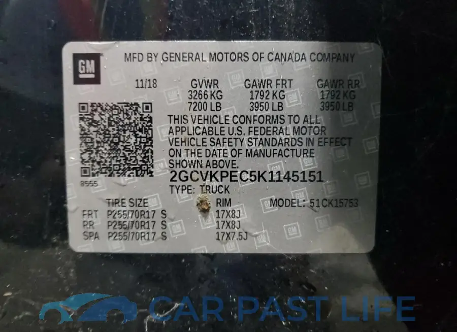 2GCVKPEC5K1145151# 12