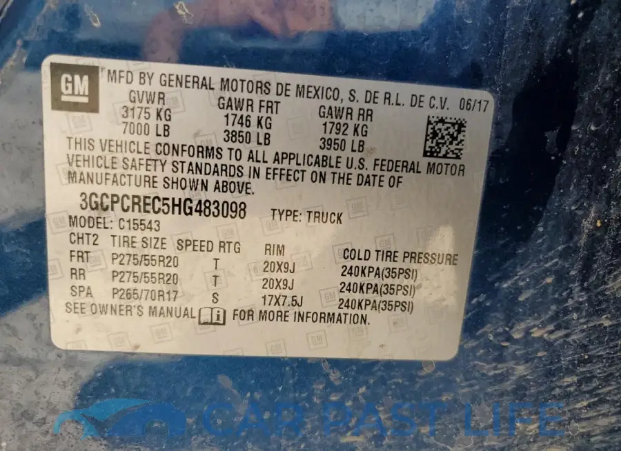 3GCPCREC5HG483098# 12