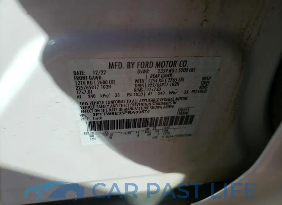 3FTTW8E35PRA09574# 13