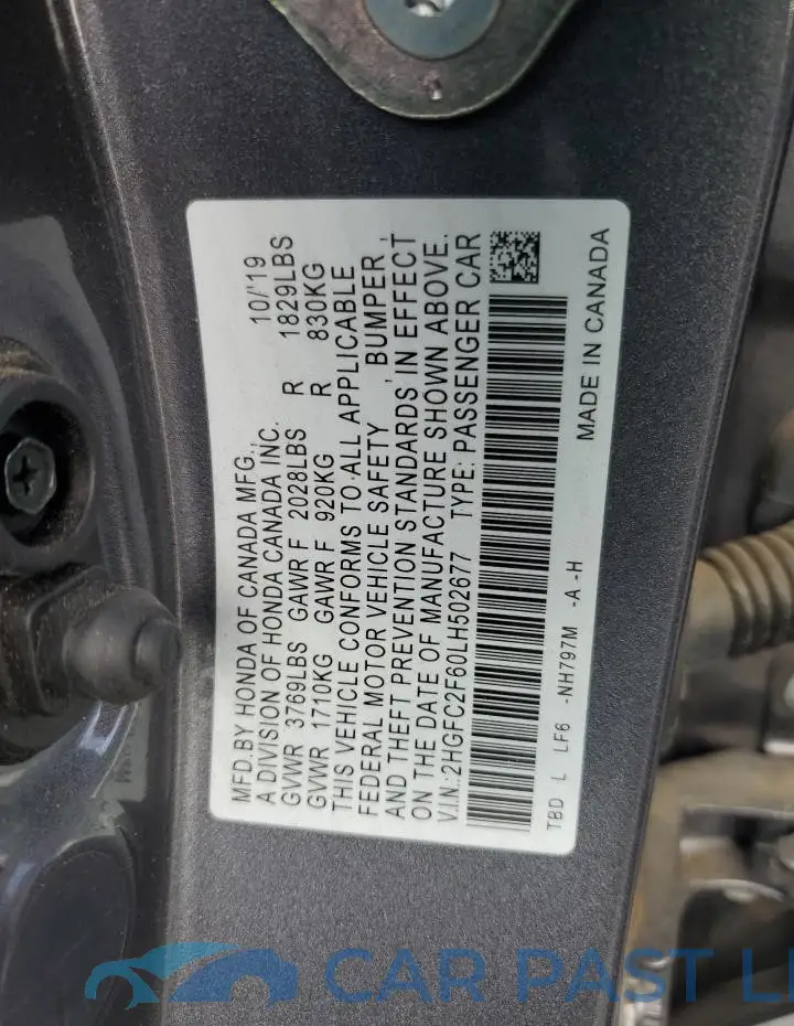 2HGFC2F60LH502677# 12