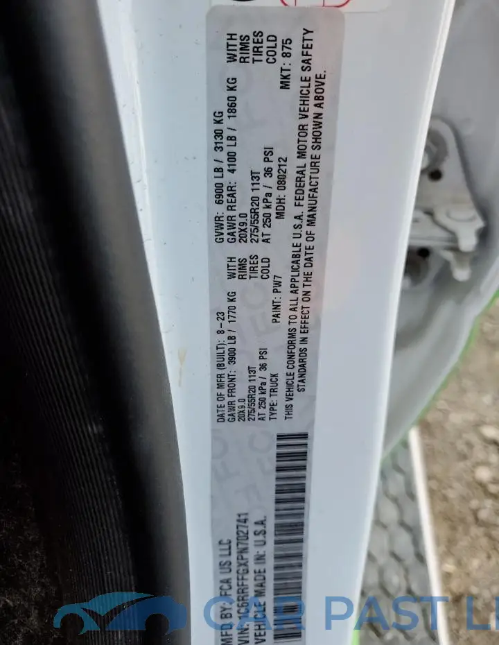 1C6RRFFGXPN702741# 12
