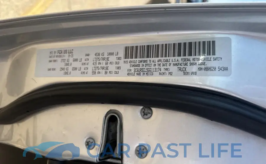3C6UR5CL5GG113174# 10