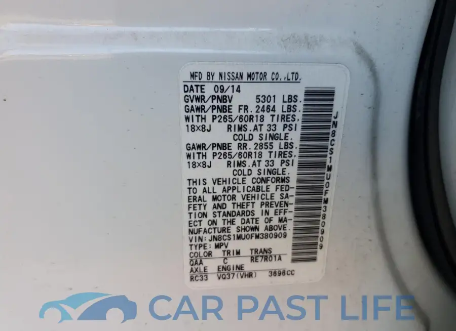 JN8CS1MU0FM380909# 13