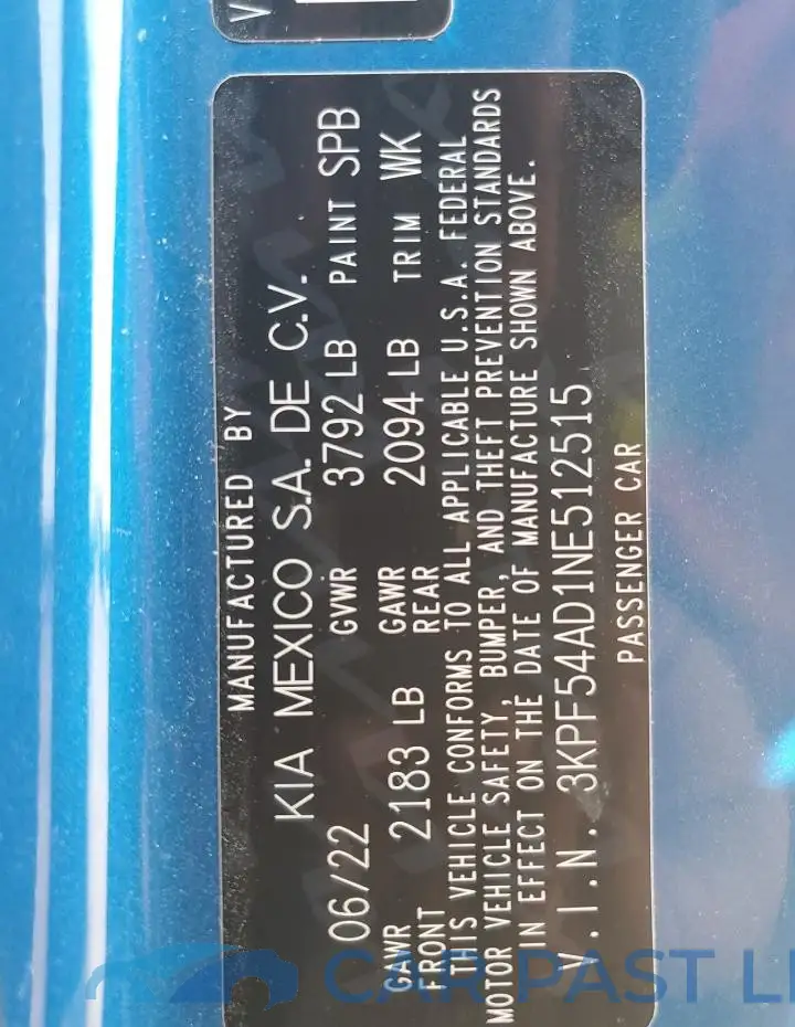 3KPF54AD1NE512515# 12