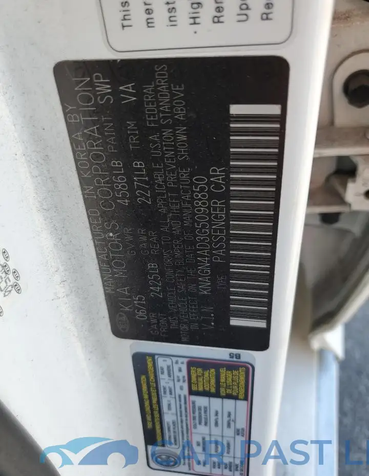 KNAGN4AD3G5098850# 12
